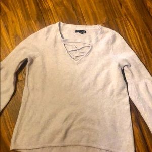 Light grey , bell sleeve sweater